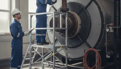 Boiler repair plumber servicing a Concord, MA home heating system