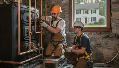 Plumber repairing a sink in Concord, MA for reliable plumbing repair service
