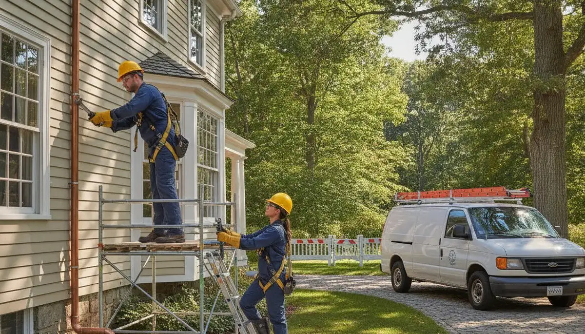 Plumber repairing a pipe in Concord, MA for reliable plumbing service