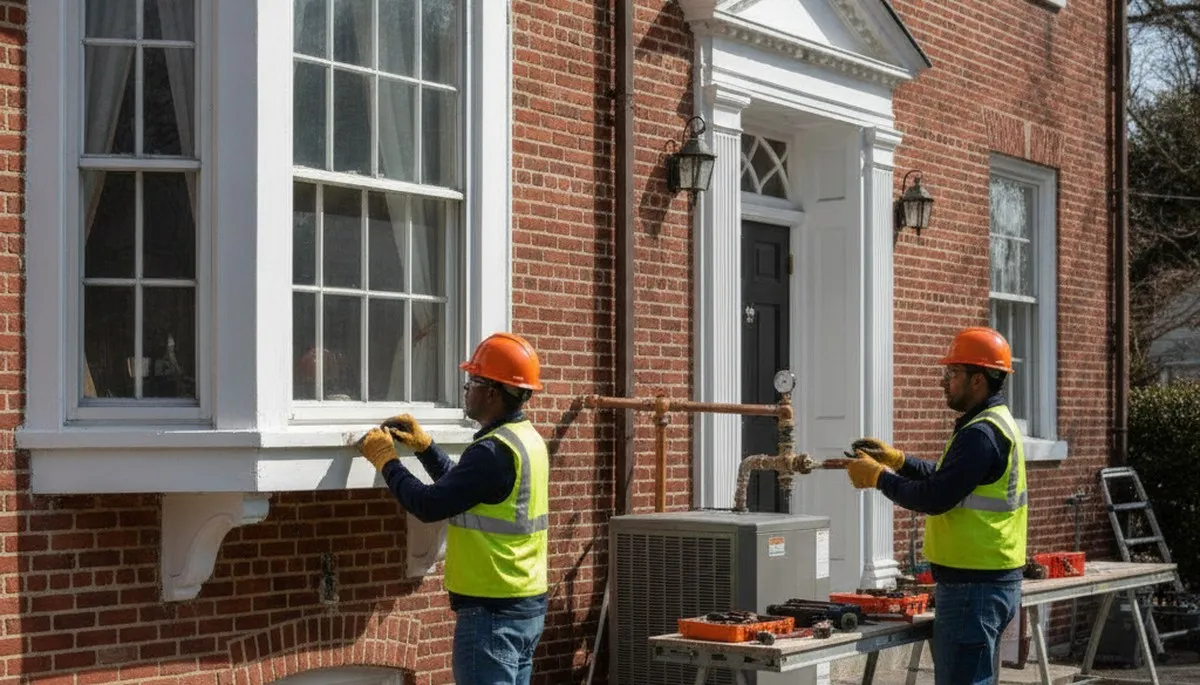 Plumber repairing pipes in Concord, MA for residential plumbing service