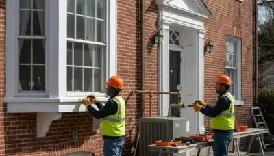 Plumber repairing pipes in Concord, MA for residential plumbing service