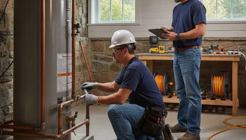 Plumber repairing pipes in Concord, MA for residential plumbing service