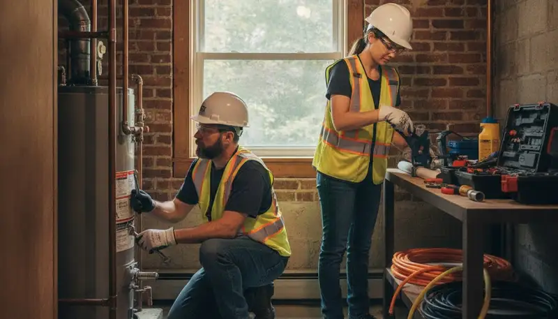 Plumber repairing a sink in Concord, MA for plumbing repair services