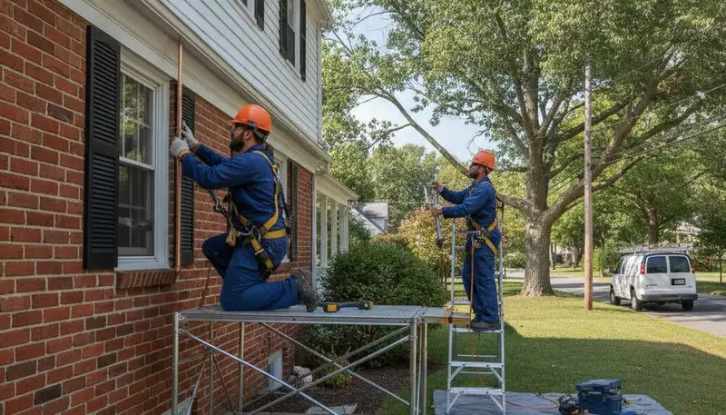 Plumber servicing a home in Concord, MA for leak repair and pipe replacement