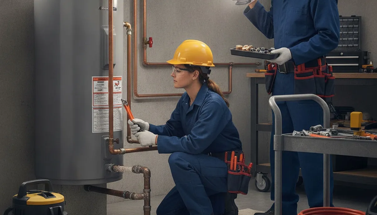 Plumber repairing a home pipe in Concord, MA for reliable plumbing repair service