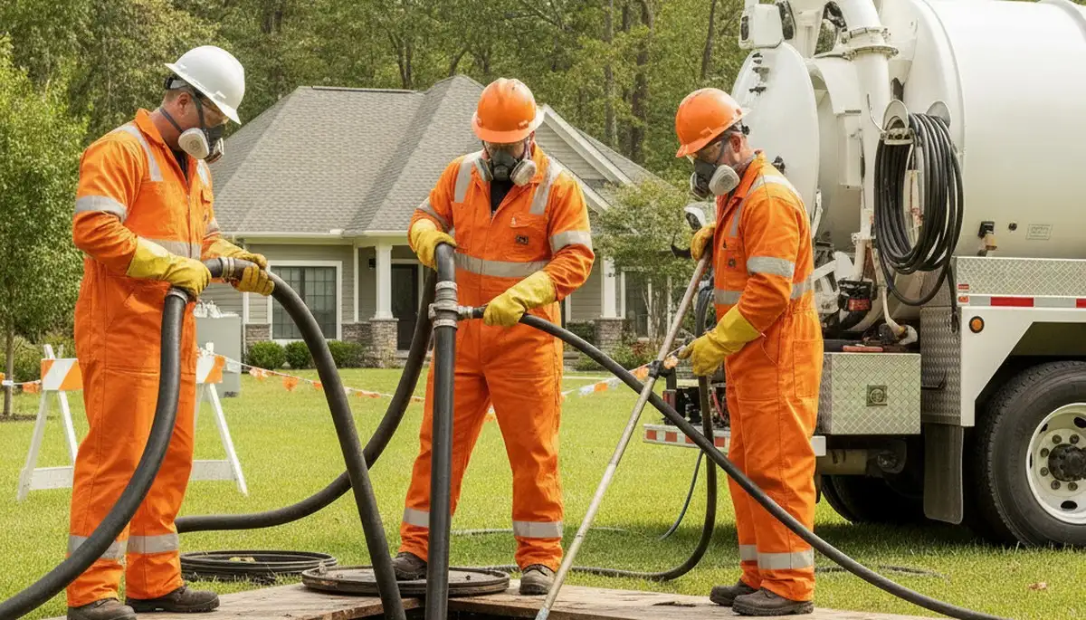 Septic tank cleaning service in Concord, MA for a plumbing repair business