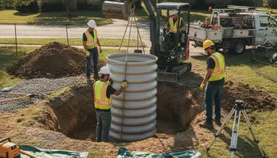 Septic tank installation for Concord, MA home by local plumbing repair professionals
