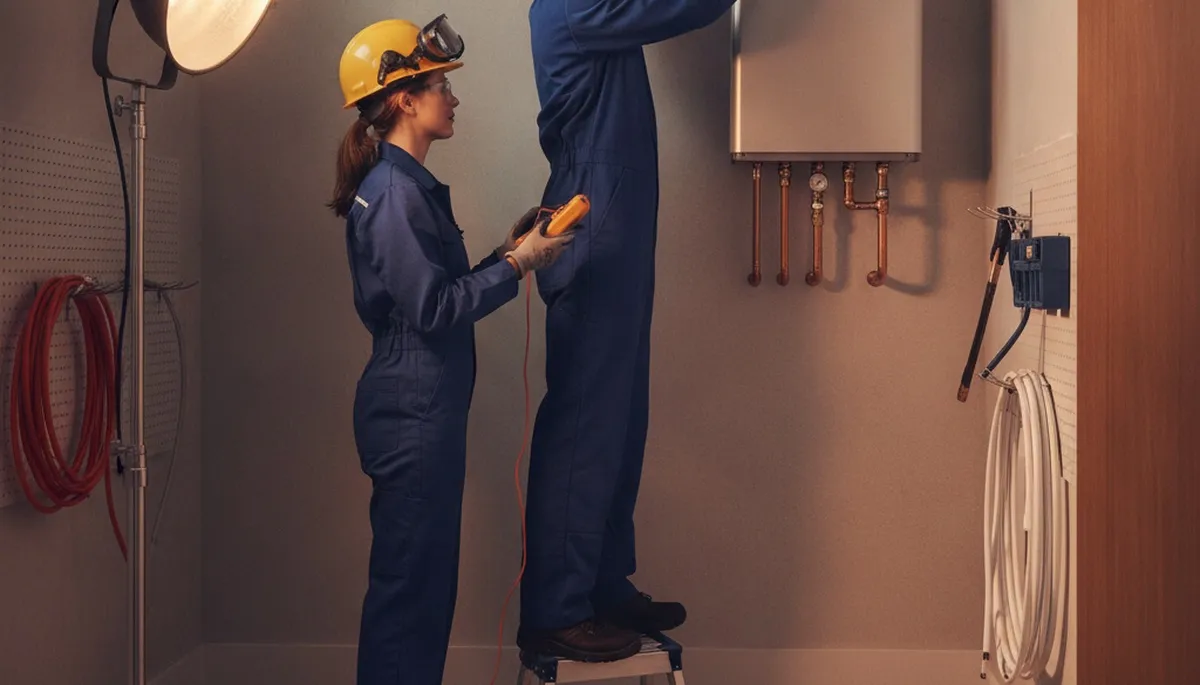 Tankless water heater installation by Concord, MA plumber for reliable hot water service