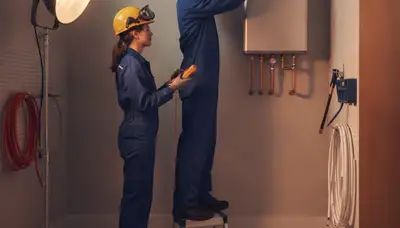 Tankless water heater installation by Concord, MA plumber for reliable hot water service