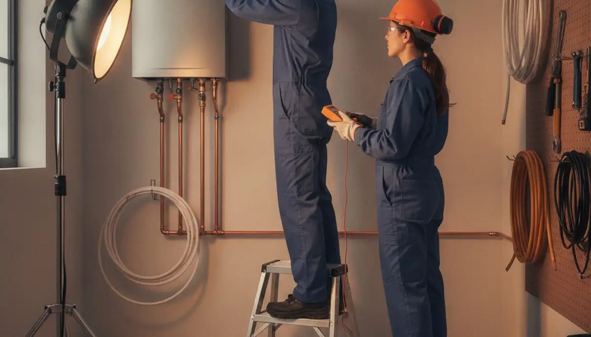 Tankless water heater installation in Concord, MA by a local plumbing repair technician